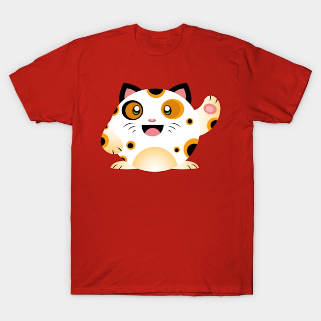 Calico Lucky Cat T-Shirt by xyabut2